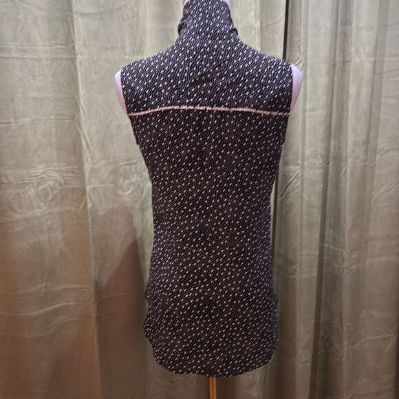 Miss Wu Black and White Polka Dot Sleeveless  bow Top, US2 - Picture 7 of 9